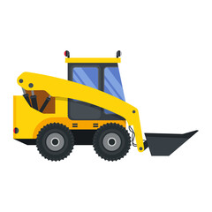 Illustration for construction machinery vehicle tractor.