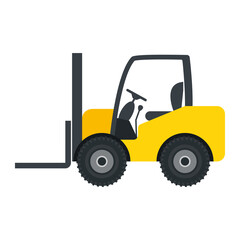 Illustration for construction machinery vehicle forklift.