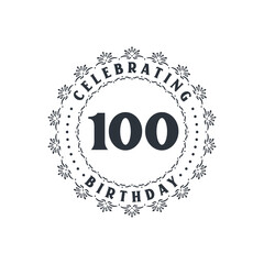 100 Birthday celebration, Greetings card for 100 years birthday
