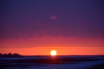 Fototapeta na wymiar prairie sunset