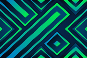Green and blue gradient abstract background template design. Horizontal layout with triangle and rectangle shape elements. 