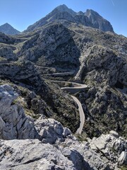 Sa Calobra street on Mallorca