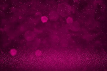 pink wonderful brilliant glitter lights defocused bokeh abstract background and falling snow flakes fly, festal mockup texture with blank space for your content