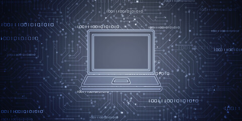 Digital Abstract technology background,2d illustration