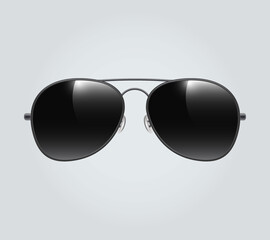 Black Aviator sunglasses illustration background Aviator sunglasses illustration background. Police isolated sunglasses