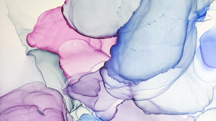 Alcohol ink. Abstract Ethereal Paint. Grey Tint.