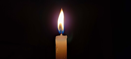 Dark lighting candle