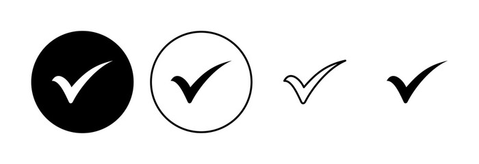 Check mark set. Check mark icon. Tick mark symbol vector