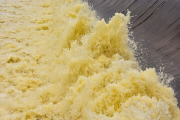 Low Head Dams like this one on the Mississippi river change water level and create very turbulent conditions immediately downstream.