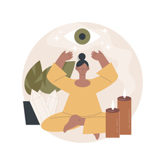 New religion abstract concept vector illustration. New religious movement, alternative spirituality, ideas and worldviews, traditional doctrine, anglican african church, adonism abstract metaphor.