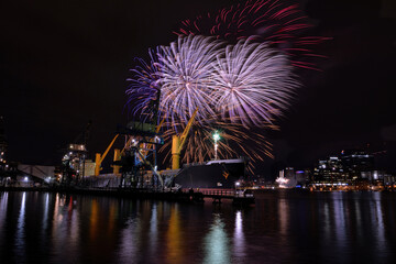 fireworks over the river