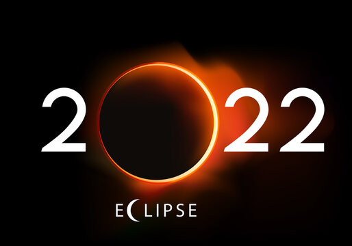 Présentation de la nouvelle année 2022 sur le thème de l’astronomie, avec une éclipse totale du soleil.