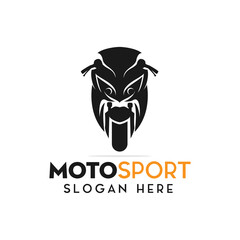 super bike monochrome logo design vector template modern silhouette