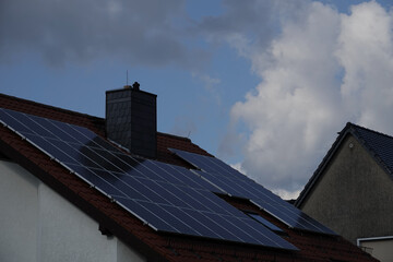 Solar Panels auf dem Hausdach