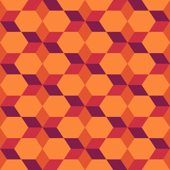 Seamless pattern. Rhombuses, hexagons, diamonds, lozenges. Geometric wallpaper. Mosaic tiles. Flooring background. Ethnic motif. Geometrical backdrop. Digital paper. Web design. Textile print