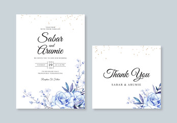 Wedding invitation card set template