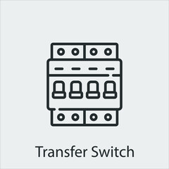 transfer switch icon vector icon.Editable stroke.linear style sign for use web design and mobile apps,logo.Symbol illustration.Pixel vector graphics - Vector