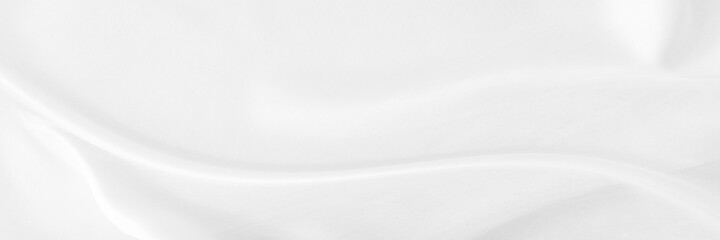 Obraz premium White gray satin texture that is white silver fabric silk panorama background with beautiful soft blur pattern natural.