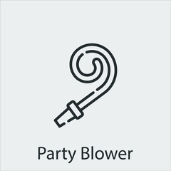 party blower icon vector icon.Editable stroke.linear style sign for use web design and mobile apps,logo.Symbol illustration.Pixel vector graphics - Vector