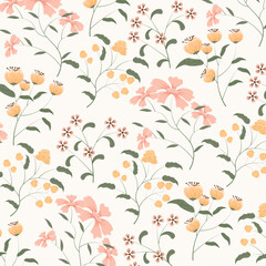 Abstract flower pattern background. Vector illustration.