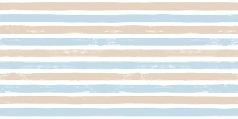 Fotobehang Babykamer Strepenpatroon, zomer blauw gestreepte naadloze vector achtergrond, marine penseelstreken. pastel grunge strepen, aquarel penseel lijn
