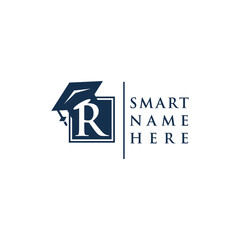 Letter r education logo icon