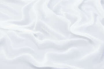 Abstract and soft focus wave of white fabric background, white texture and detail