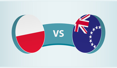 Poland versus Cook Islands, team sports competition concept.