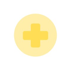 Obraz premium health plus yellow vector icon