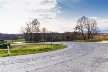 Road / Montello in Italy
