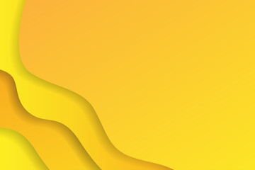 Abstract orange waves with modern futuristic graphic background. energy wave dynamic doodle monochrome banner shape. Simple orange background paper cut. Vector illustration