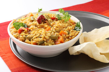 Sambar rice, South Indian food
