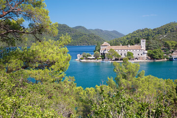 Croatia - The St.Mary benedictine monastery on the Mljet island.