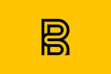 RB letter logo design on luxury background. BR monogram initials letter logo concept. RB icon design. BR elegant and Professional letter icon design on black background. R B BR RB