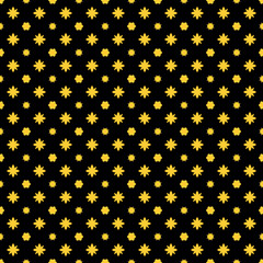 Abstract yellow patterns on dark background, Abstract vector wallpaper, Seamless pattern background.