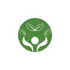 Human character logo sign illustration vector design