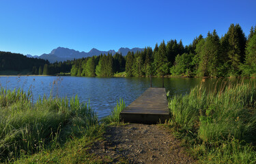 Der Idyllische Geroldsee mit Karwendel blick