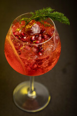 cocktails on the restaurant bar table.