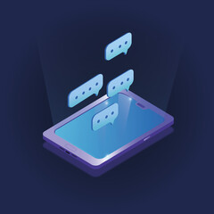 smartphone and online chat