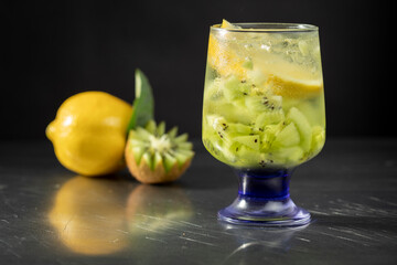 cocktails on the restaurant bar table.