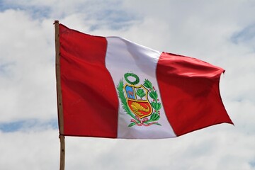 Naklejka na ściany i meble Peru flag
