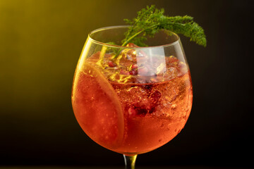 cocktails on the restaurant bar table.