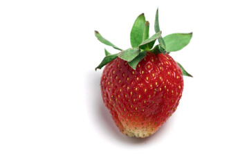 Red ripe strawberries, isolate on a white background.
