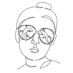 girl in lizard glasses
