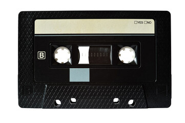 Retro audio cassette isolated on white background. Music. 