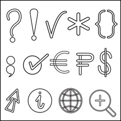 signs and symbols icons