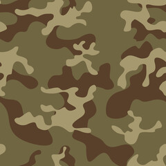Fototapeta premium Camouflage sand pattern vector military illustration on textiles, trendy military uniform pattern