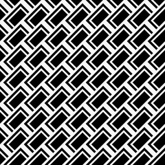 Black tile diagonal pattern. Vector simple and seamless monochrome rectangles.