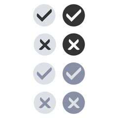 A set of options for checkmark buttons. Designed for websites, mobile apps and other developers.