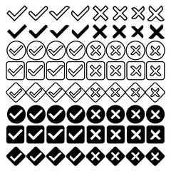 A set of options for checkmark buttons. Designed for websites, mobile apps and other developers.